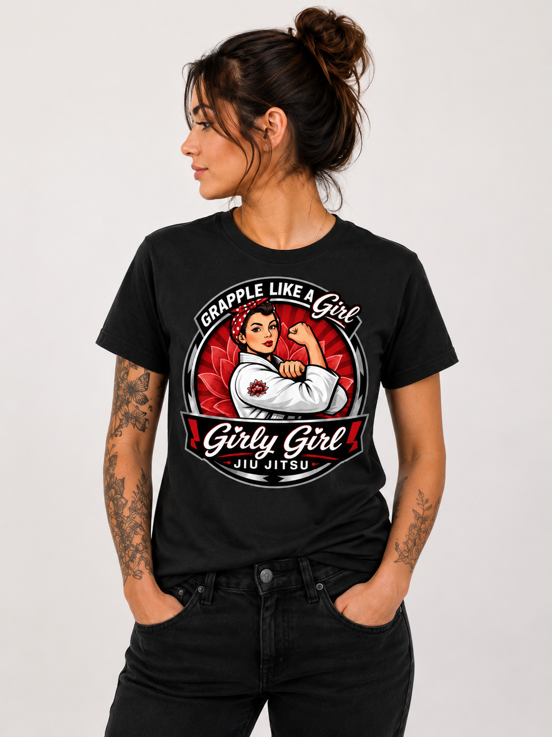 Grapple Like A Girl- Black