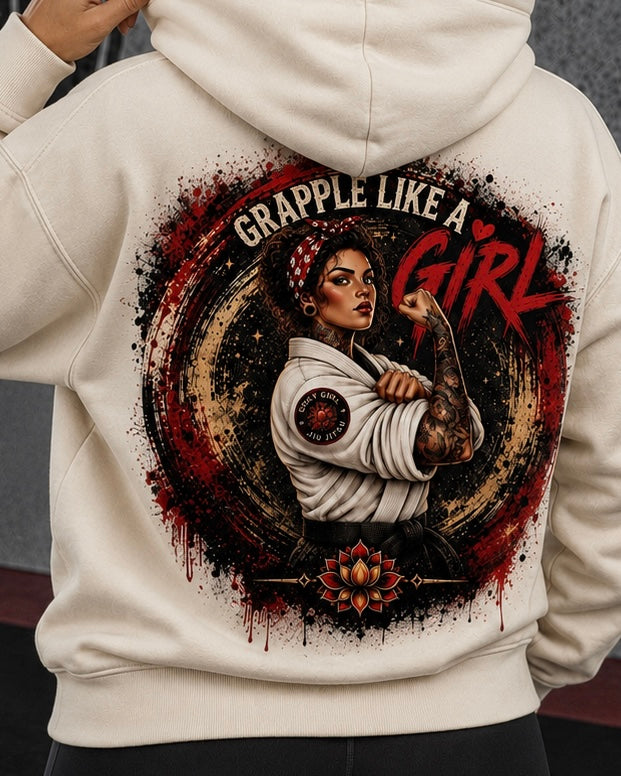 GRIT| Grapple Like A Girl Sweatshirt- CREAM