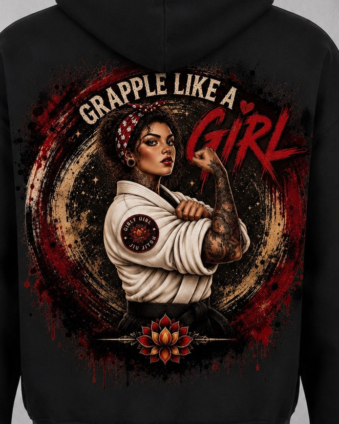 GRIT| Grapple Like A Girl Sweatshirt- BLACK