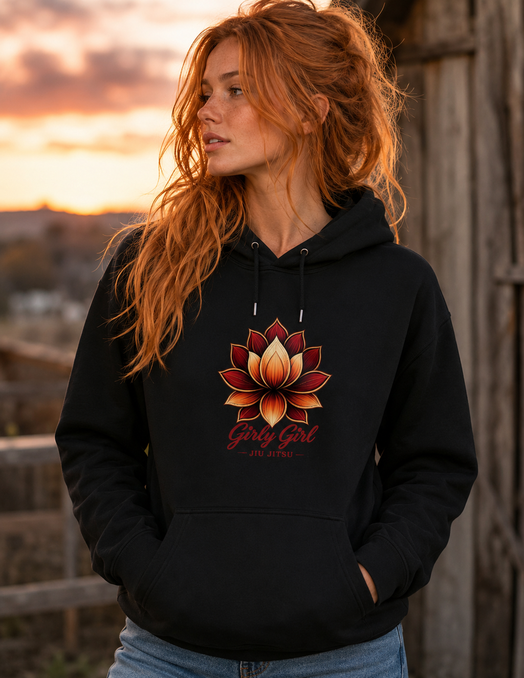 Fierce by Nature Hooded Sweatshirt- BLACK
