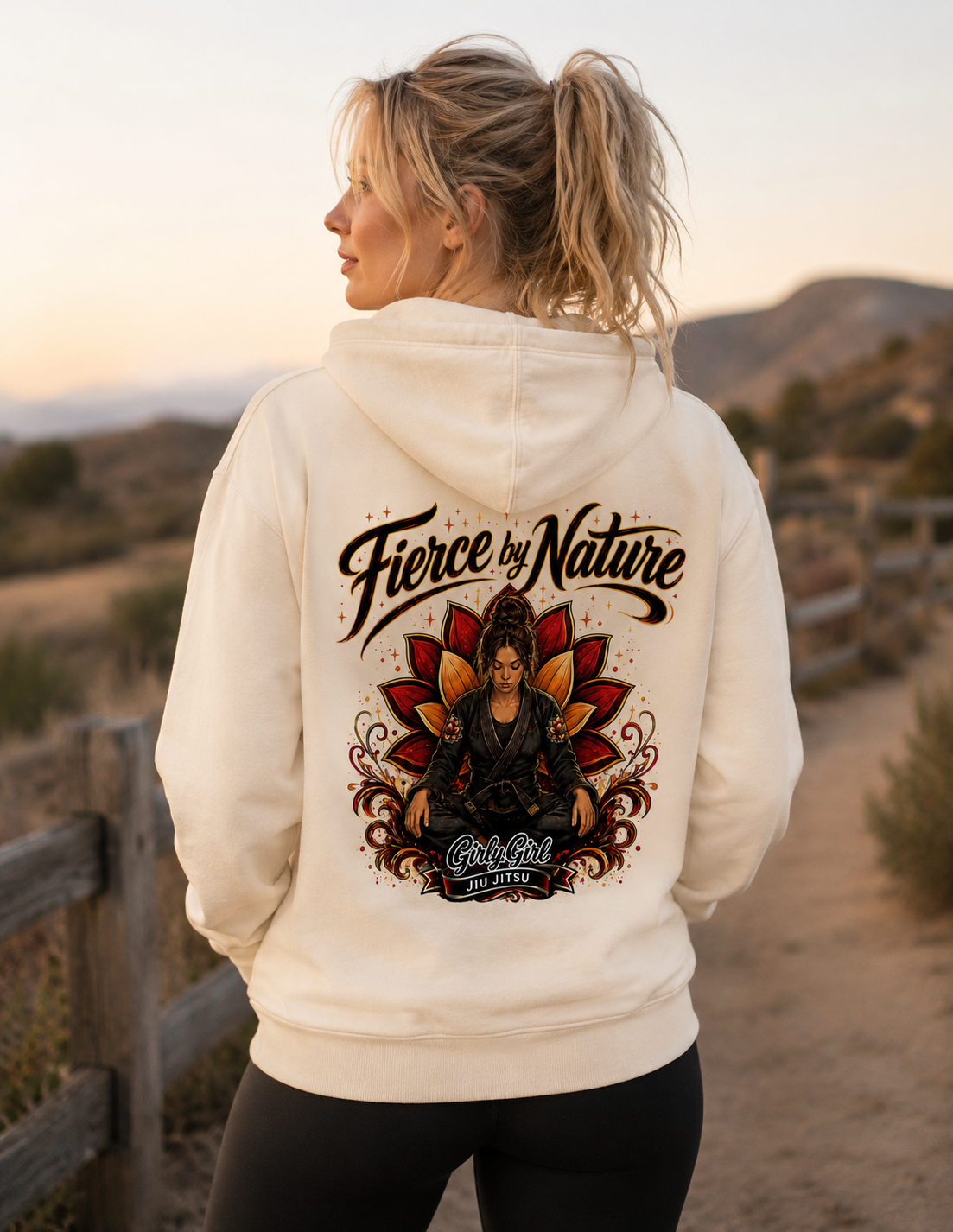 Fierce by Nature Hooded Sweatshirt- CREAM
