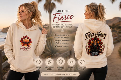 Fierce by Nature Hooded Sweatshirt- CREAM