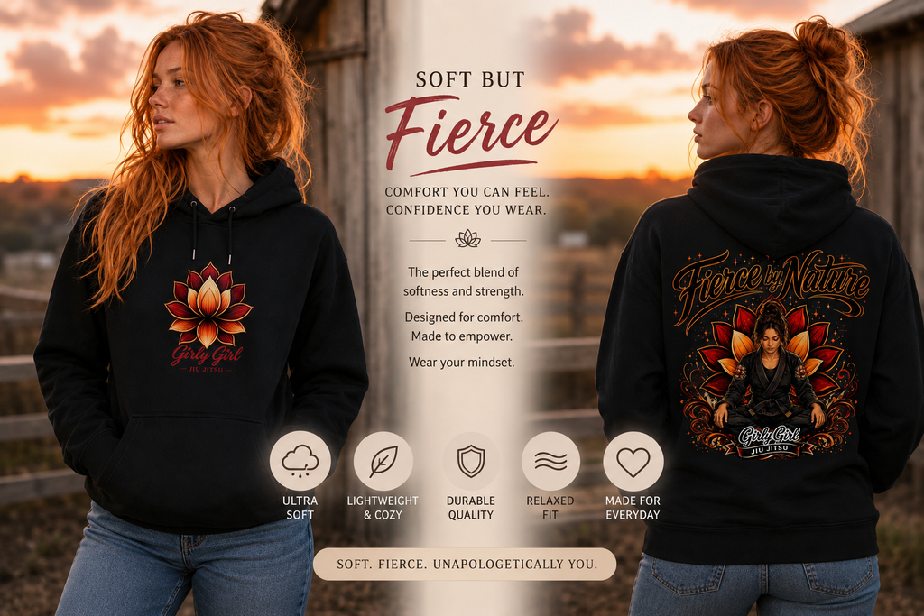 Fierce by Nature Hooded Sweatshirt- BLACK
