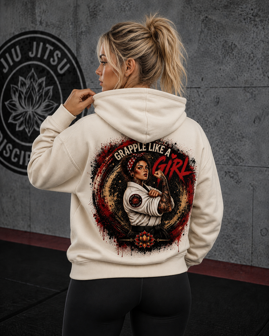GRIT| Grapple Like A Girl Sweatshirt- CREAM